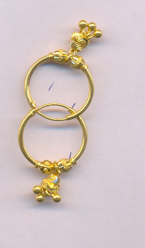 GOLD EARRING PLAIN FANCY