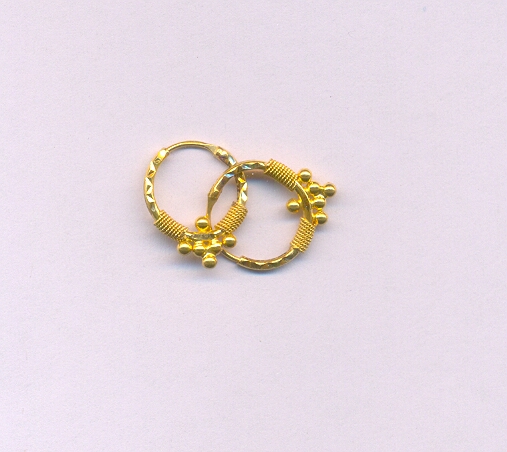 GOLD EARRING PLAIN FANCY