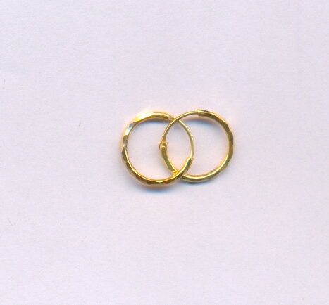 GOLD EARRING PLAIN FANCY