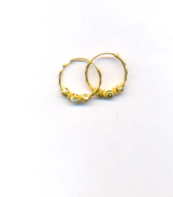 GOLD EARRING PLAIN FANCY