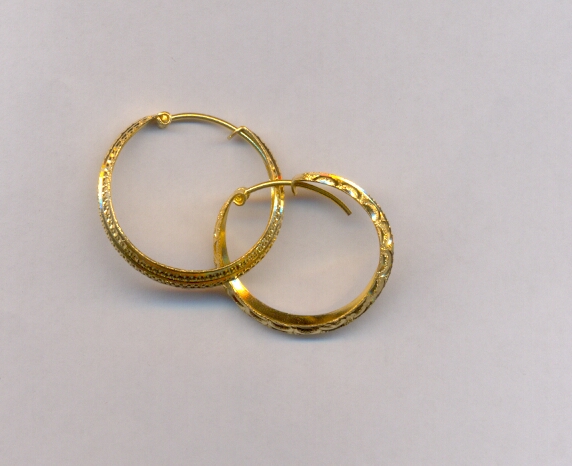 GOLD EARRING PLAIN FANCY