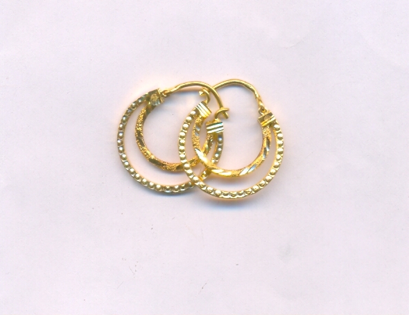 GOLD EARRING PLAIN FANCY