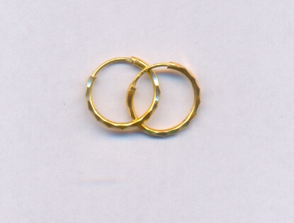 GOLD EARRING PLAIN FANCY