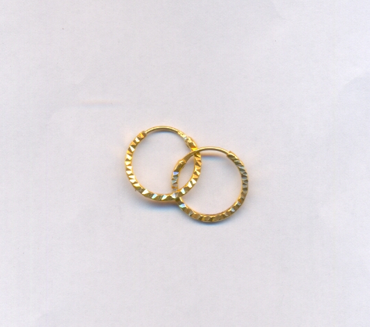 GOLD EARRING PLAIN FANCY