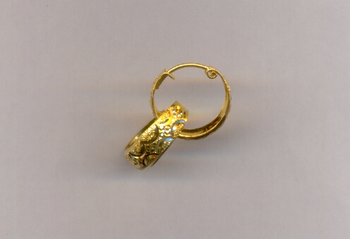 GOLD EARRING PLAIN FANCY