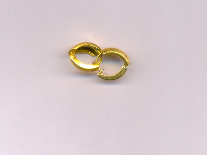 GOLD EARRING PLAIN FANCY