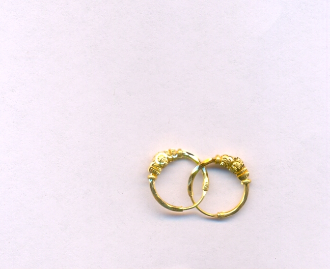 GOLD EARRING PLAIN FANCY