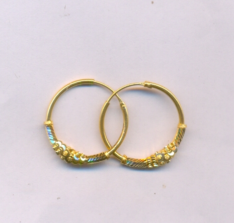 GOLD EARRING PLAIN FANCY