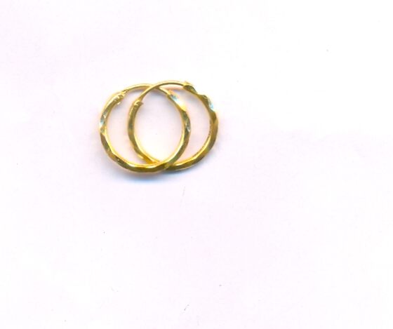 GOLD EARRING PLAIN FANCY