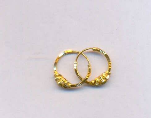 GOLD EARRING PLAIN FANCY