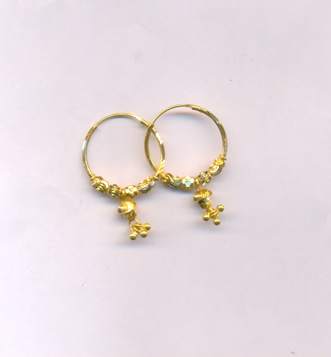 GOLD EARRING PLAIN FANCY