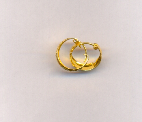 GOLD EARRING PLAIN FANCY