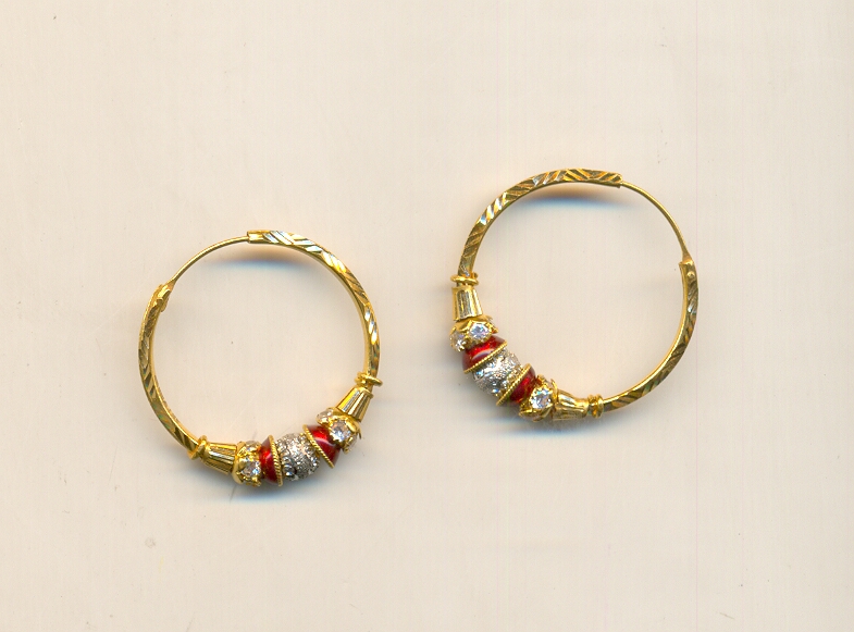 GOLD EARRING PLAIN FANCY