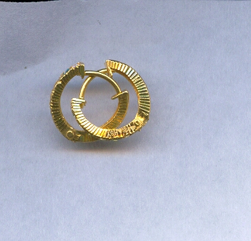 GOLD EARRING PLAIN FANCY
