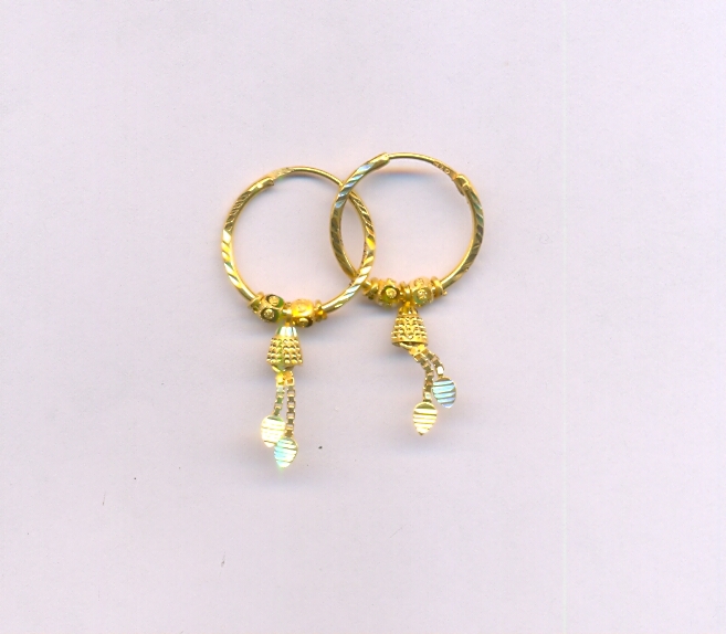 GOLD EARRING PLAIN FANCY