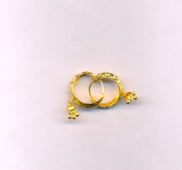 GOLD EARRING PLAIN FANCY