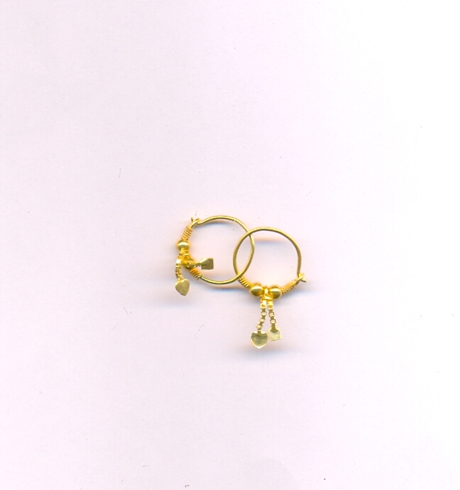 GOLD EARRING PLAIN FANCY