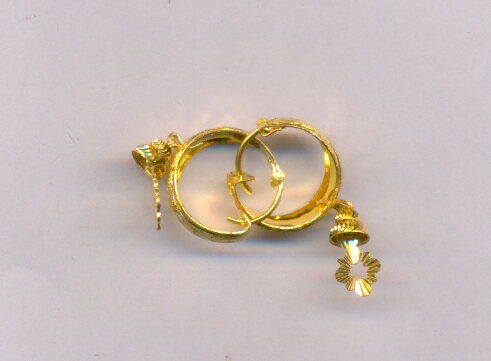 GOLD EARRING PLAIN FANCY