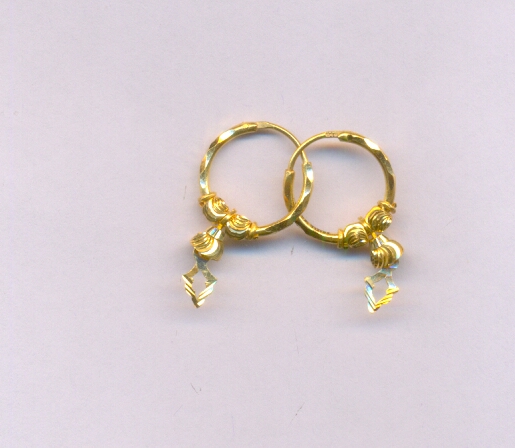 GOLD EARRING PLAIN FANCY