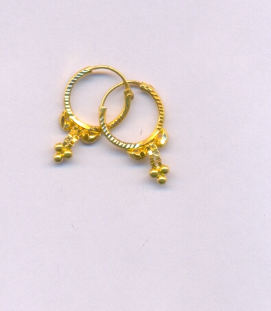 GOLD EARRING PLAIN FANCY