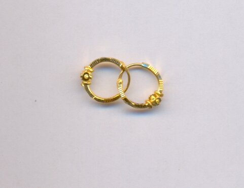 GOLD EARRING PLAIN FANCY