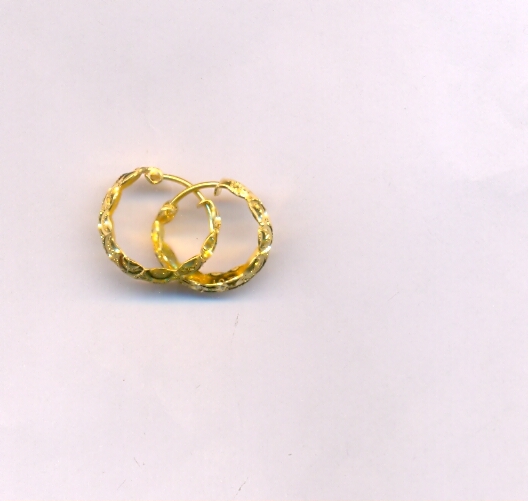 GOLD EARRING PLAIN FANCY