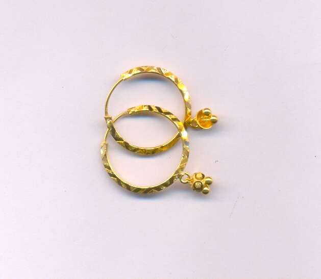 GOLD EARRING PLAIN FANCY