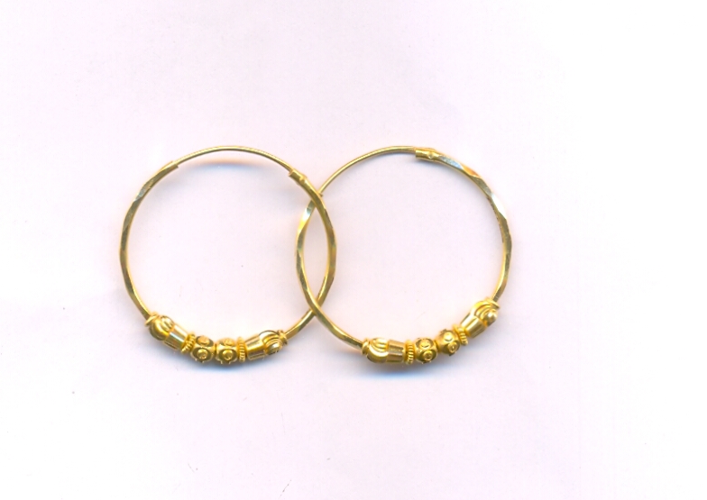 GOLD EARRING PLAIN FANCY