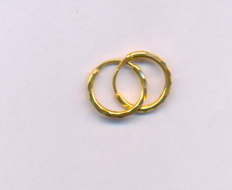 GOLD EARRING PLAIN FANCY