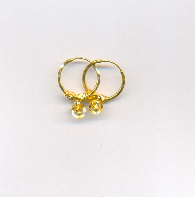 GOLD EARRING PLAIN FANCY