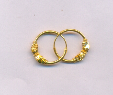 GOLD EARRING PLAIN FANCY