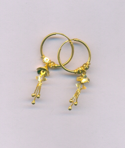 GOLD EARRING PLAIN FANCY
