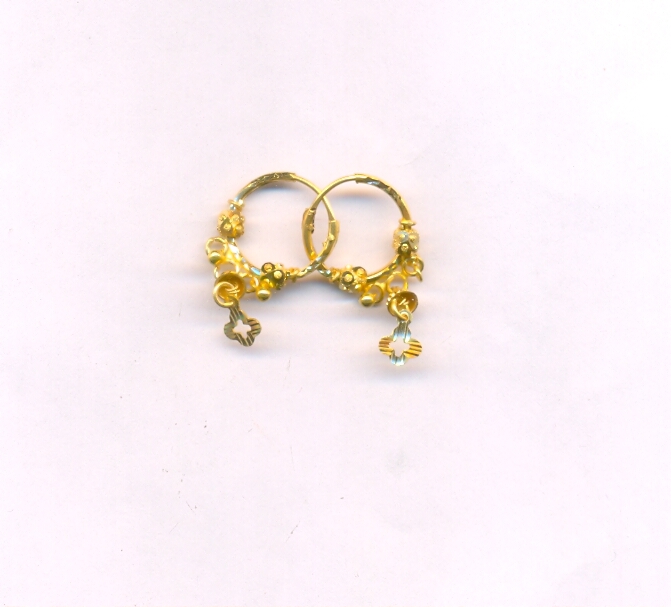 GOLD EARRING PLAIN FANCY