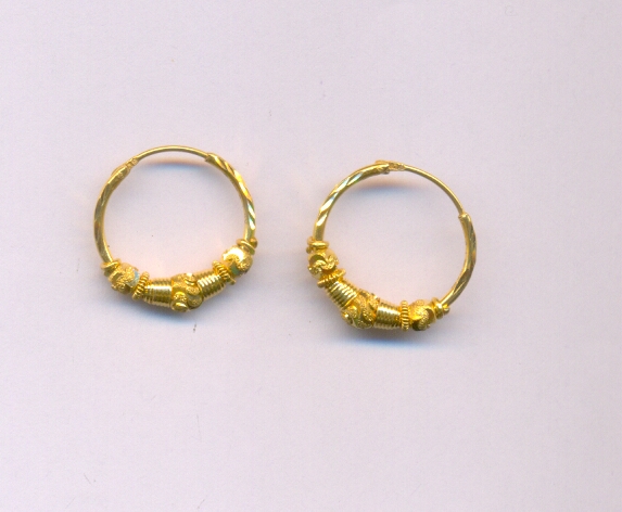 GOLD EARRING PLAIN FANCY