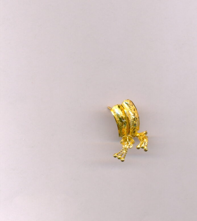 GOLD EARRING PLAIN FANCY