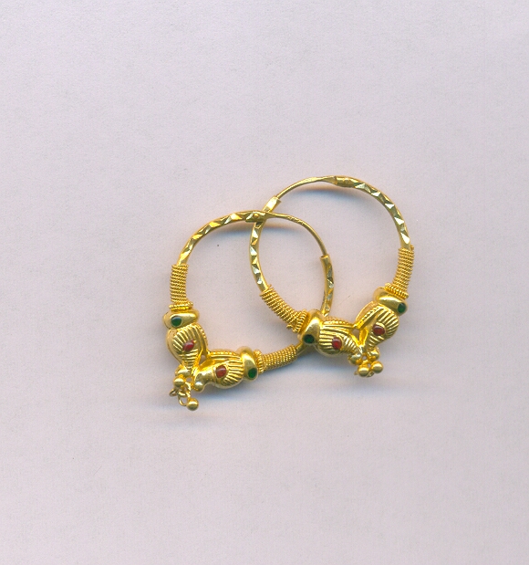 GOLD EARRING PLAIN FANCY