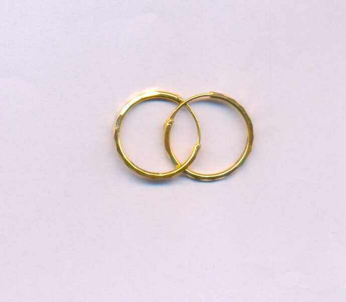 GOLD EARRING PLAIN FANCY