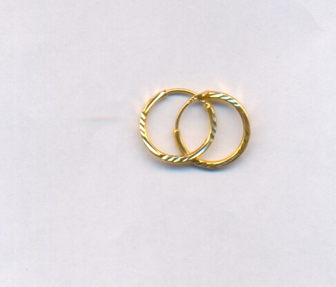 GOLD EARRING PLAIN FANCY