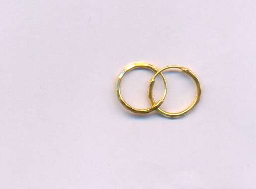 GOLD EARRING PLAIN FANCY