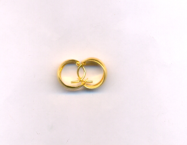 GOLD EARRING PLAIN FANCY