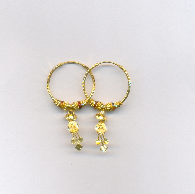 GOLD EARRING PLAIN FANCY