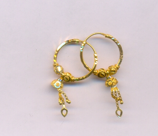 GOLD EARRING PLAIN FANCY