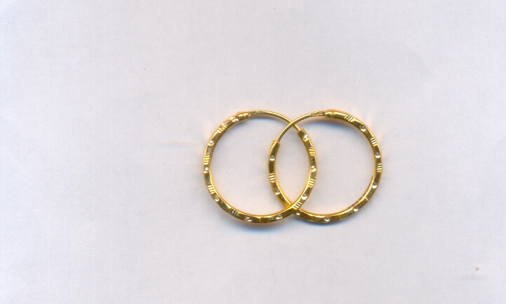 GOLD EARRING PLAIN FANCY