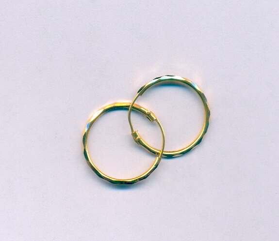 GOLD EARRING PLAIN FANCY