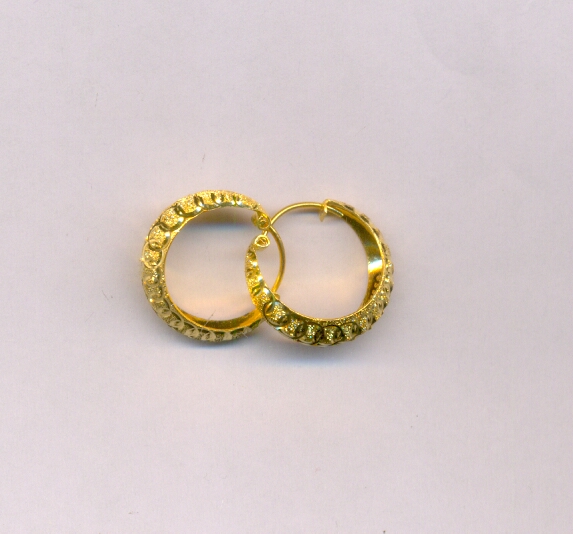GOLD EARRING PLAIN FANCY