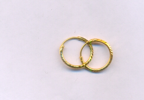 GOLD EARRING PLAIN FANCY