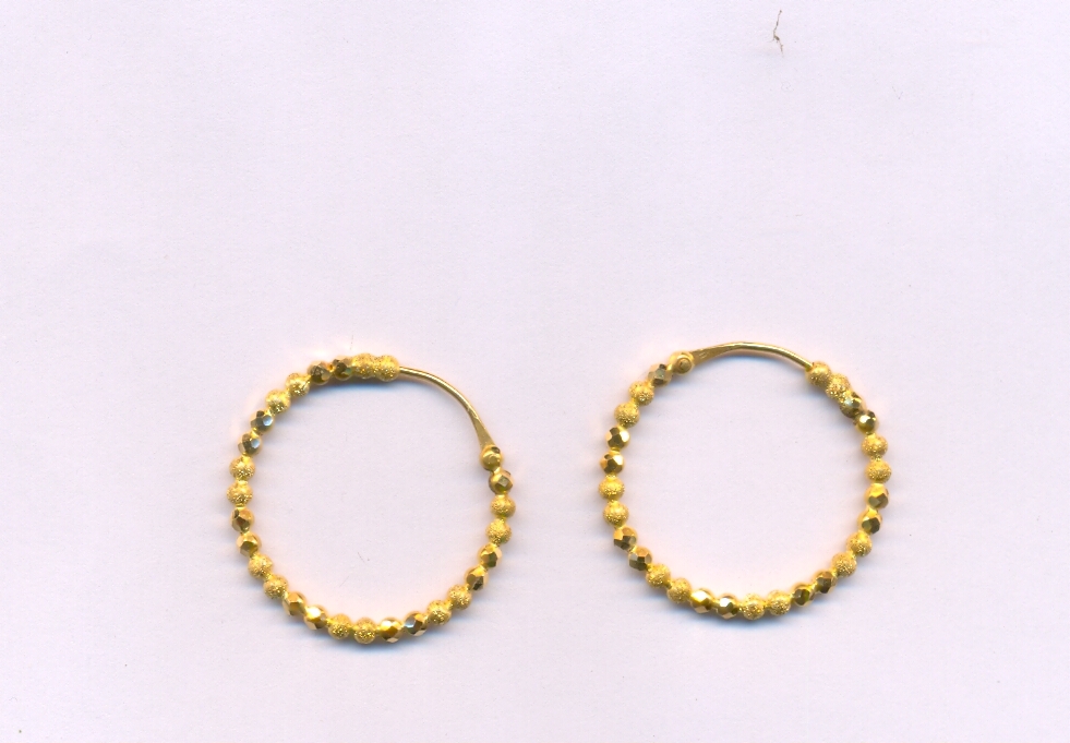 GOLD EARRING PLAIN FANCY