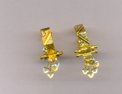 GOLD EARRING PLAIN FANCY