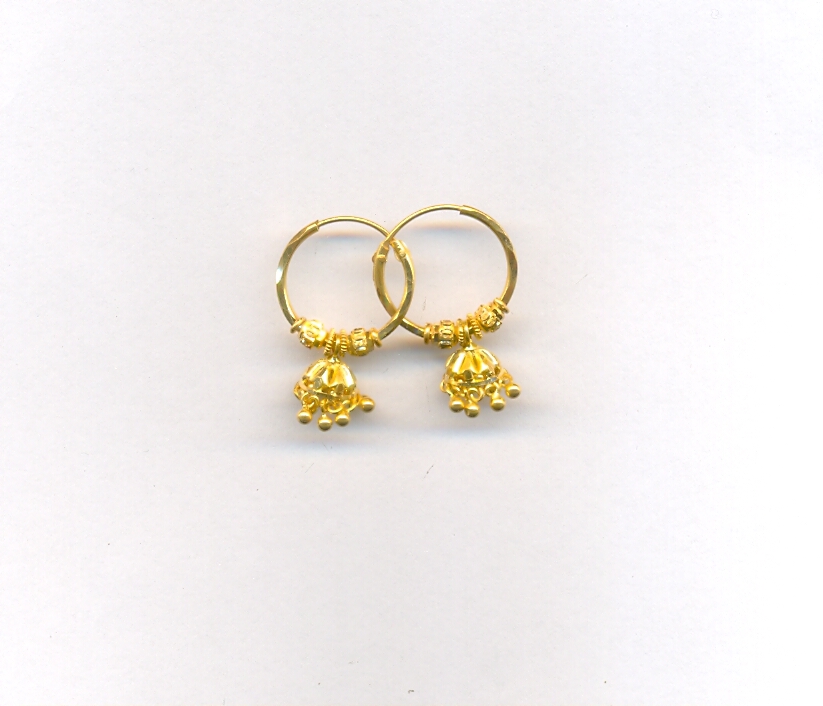 GOLD EARRING PLAIN FANCY