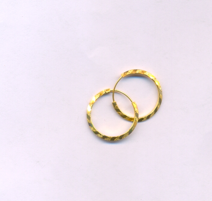 GOLD EARRING PLAIN FANCY